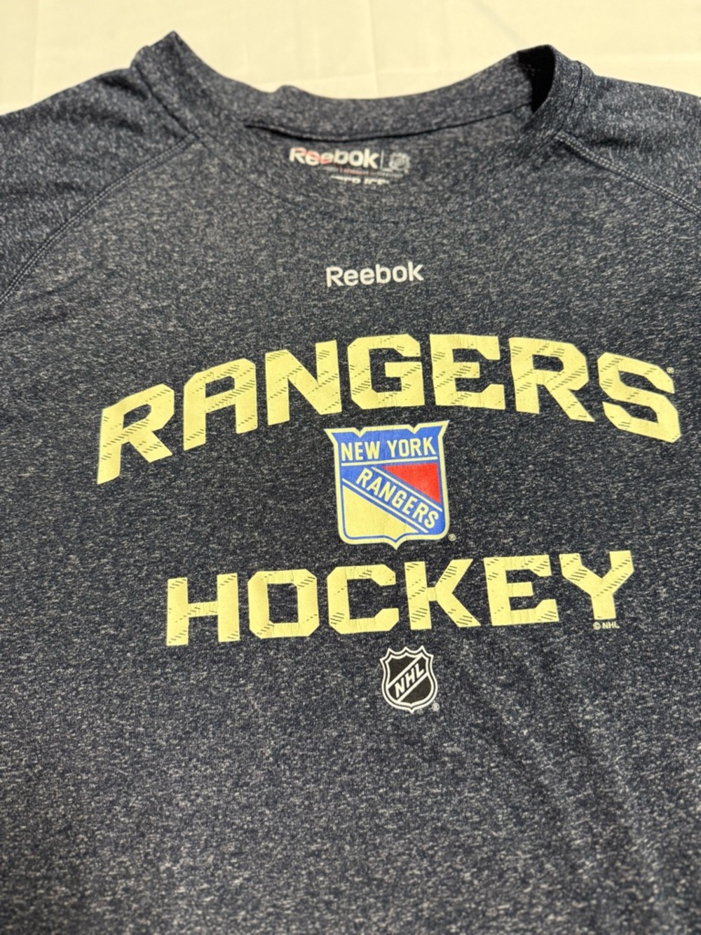 Reebok New York Rangers Hockey Speedwick Graphic Tee Mens XL NHL Shirt